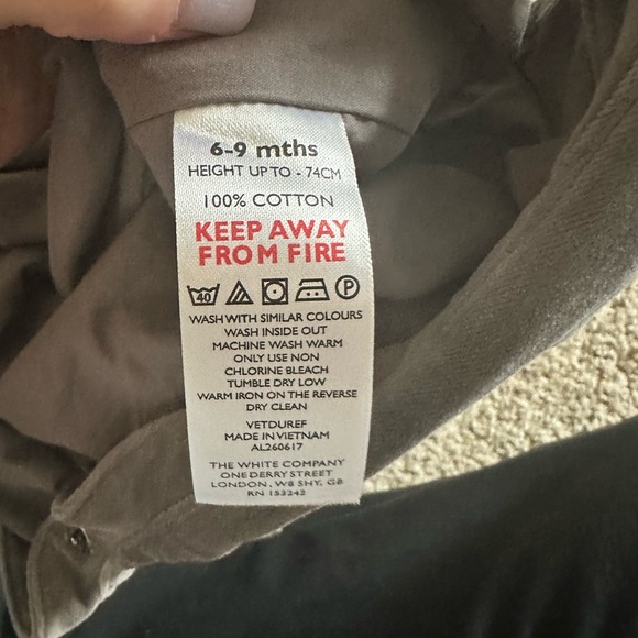 Grey Smocked Velvet Overall - Picture 4 of 4